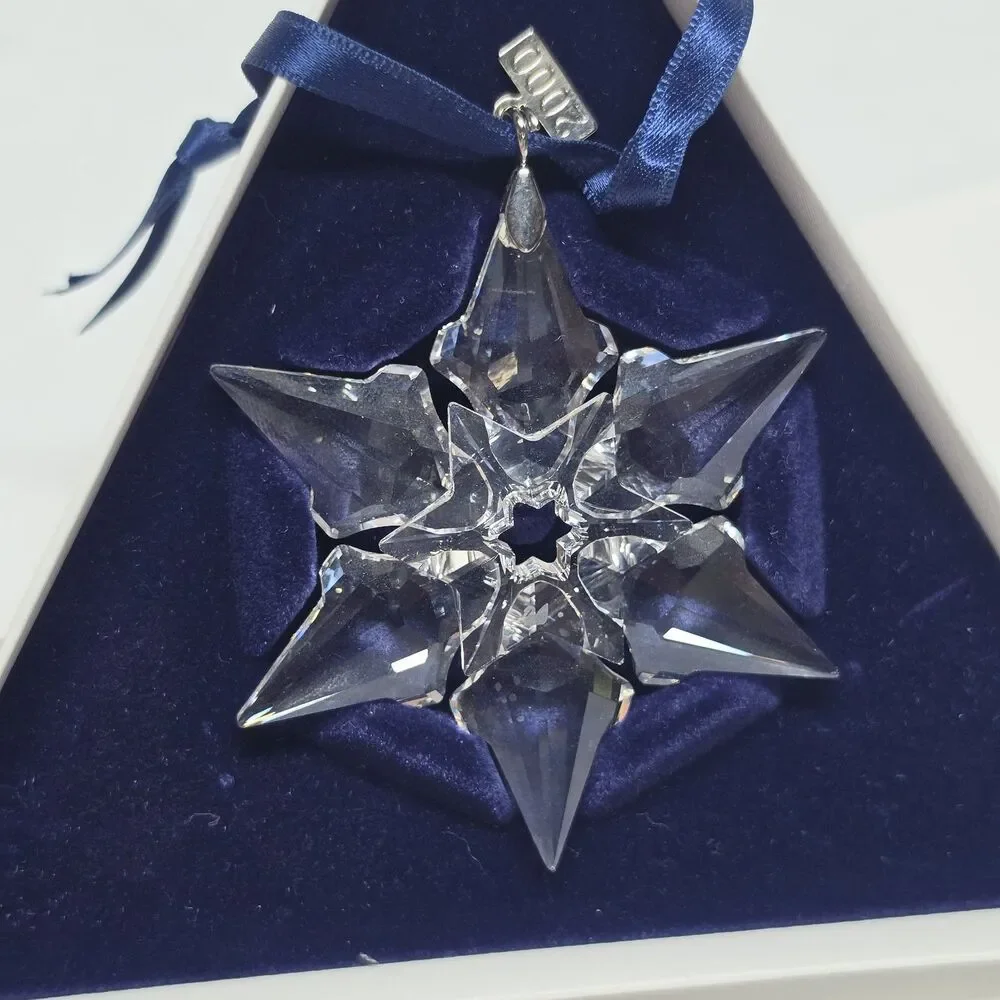 Swarovski Crystal 2000 Annual Christmas Snowflake Star Large Ornament With Box